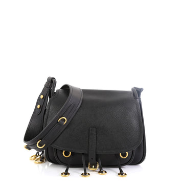 Prada Corsaire Messenger Bag Calfskin and Saffiano Leather Black 4565899