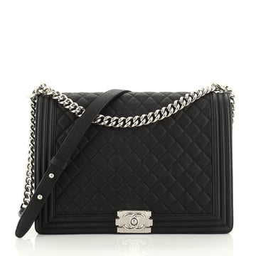 Chanel Boy Flap Bag Quilted Caviar Large