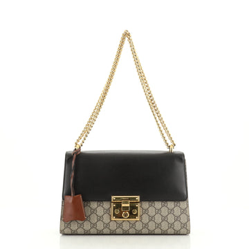 Gucci Padlock Shoulder Bag GG Coated Canvas and Leather Medium
