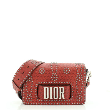 Christian Dior Dio(r)evolution Flap Bag Studded Embossed Leather Medium