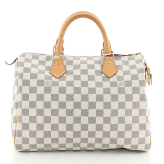 Louis Vuitton Speedy Handbag Damier 30 White 456701