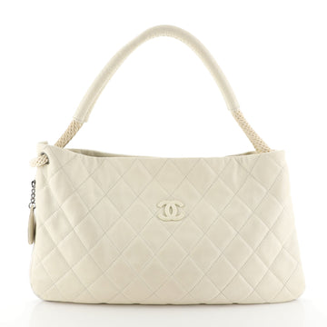 Yacht Expandable Zipper Hobo Quilted Goatskin East West