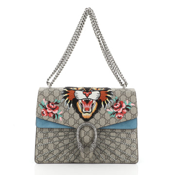 Gucci Dionysus Bag Embroidered GG Coated Canvas Medium Brown 456851