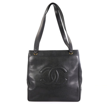 Chanel Vintage Timeless Front Pocket Tote Caviar Medium Black 456912