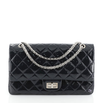 Chanel Reissue 2.55 Flap Bag Quilted Patent 226 Blue 457026