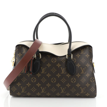 Louis Vuitton Tuileries Handbag Monogram Canvas with Leather  White 457028