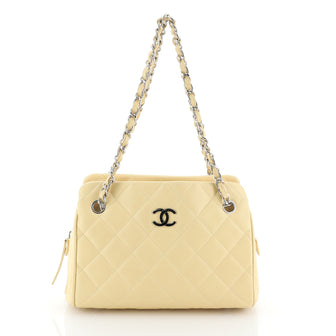 CC Bowling Bag Quilted Caviar Small