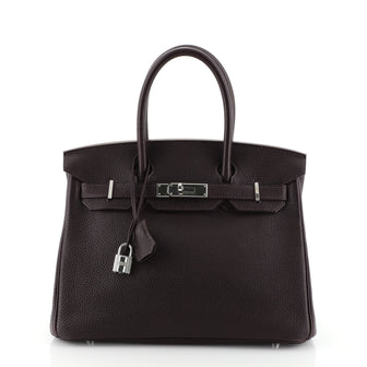 Hermes Birkin Handbag Purple Togo with Palladium Hardware 30 Purple 4576923