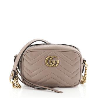 Gucci GG Marmont Shoulder Bag Matelasse Leather Mini Neutral 4576944