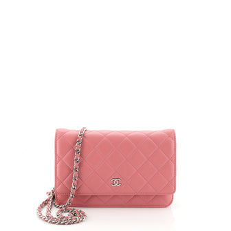 Chanel Wallet on Chain Quilted Lambskin Pink 4576952