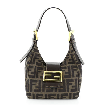 Fendi Buckle Shoulder Bag Zucca Canvas Small