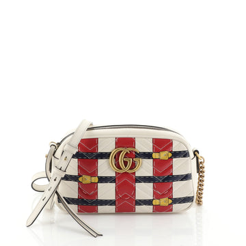 Gucci GG Marmont Camera Bag Trompe L'Oeil Matelasse Leather Small