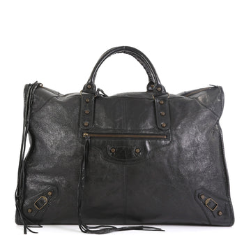 Balenciaga Weekender Classic Studs Bag Leather Black 457697