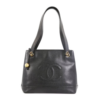Chanel Vintage Timeless Chain Shoulder Bag Caviar Medium Black 4576983