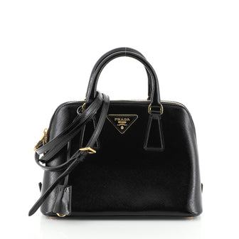 Prada Promenade Bag Vernice Saffiano Leather Small Black 4577014