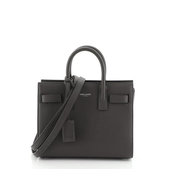 Saint Laurent Sac de Jour NM Bag Leather Nano Gray 457703