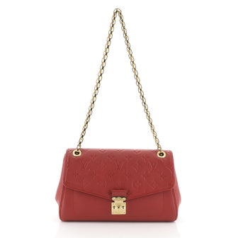 Louis Vuitton Saint Germain Handbag Monogram Empreinte Leather PM Red 4577513