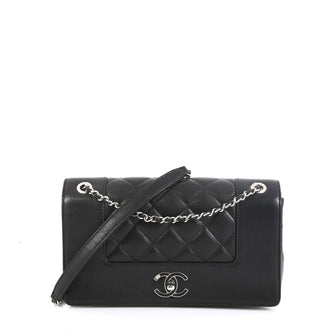 Chanel Mademoiselle Vintage Flap Bag Quilted Sheepskin Small Black 4577517