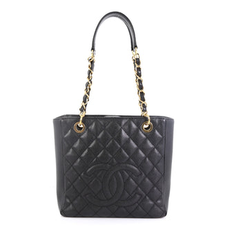Chanel Petite Shopping Tote Quilted Caviar Black 4577518