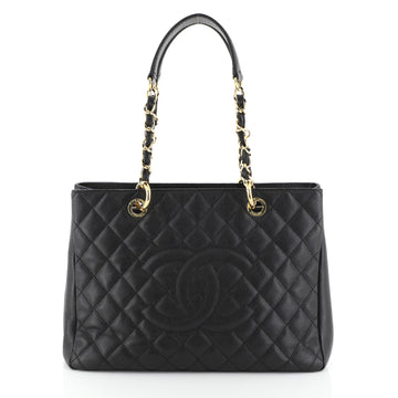 Chanel Grand Shopping Tote Quilted Caviar Black 457754