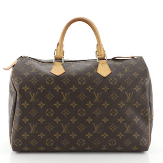 Louis Vuitton Speedy Handbag Monogram Canvas 35 Brown 457771