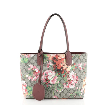 Gucci Reversible Tote Blooms GG Print Leather Small Brown 4578413