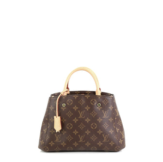 Louis Vuitton Montaigne Handbag Monogram Canvas BB Brown 457853