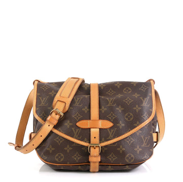 Louis Vuitton Saumur Handbag Monogram Canvas 30