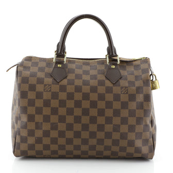 Louis Vuitton Speedy Handbag Damier 30 Brown 4578726