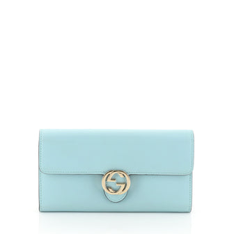 Gucci Icon Continental Wallet Leather Blue 4578757