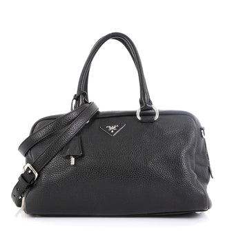 Prada Convertible Boston Bag Vitello Daino Small Black 4580723