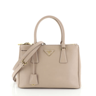 Prada Galleria Double Zip Tote Saffiano Leather Small