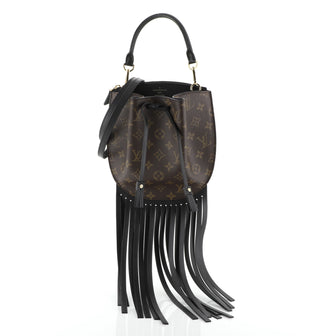 Louis Vuitton Fringed Noe Bag Monogram Canvas with Leather 