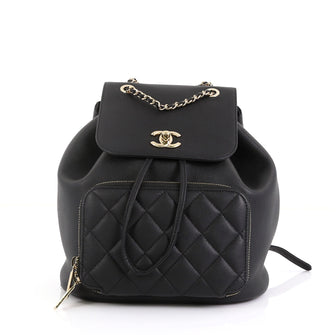 Chanel Business Affinity Backpack Caviar Small Black 458211