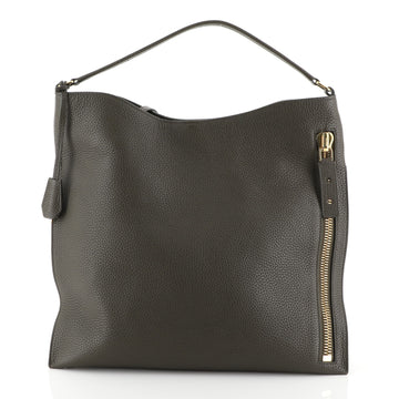 Tom Ford Alix Hobo Leather Large Green 458501