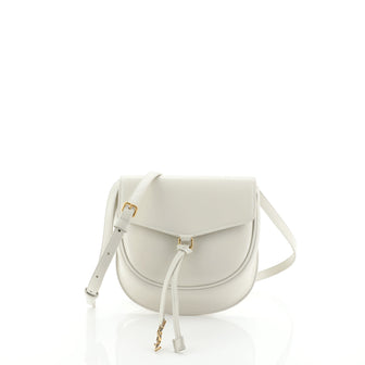 Saint Laurent Datcha Crossbody Bag Leather Small White 458531