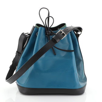 Louis Vuitton Bicolor Petit Noe Handbag Epi Leather Blue 458644