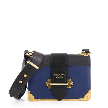 Prada Cahier Crossbody Bag City Calf and Saffiano Leather Small
