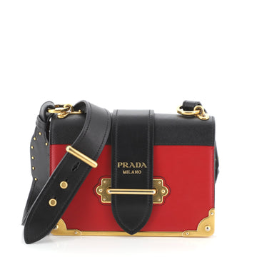 Prada Cahier Crossbody Bag City Calf and Saffiano Leather Small