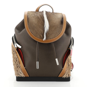 Explorafunk Backpack Spiked Leather and Fur