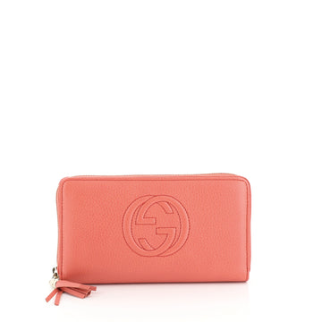 Gucci Soho Zip Around Wallet Leather 