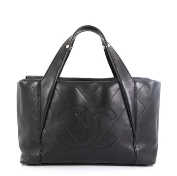 Chanel All Day Long Tote Chevron Leather Medium Black 45922118