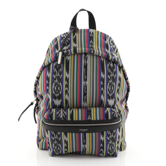 City Backpack Striped Canvas Medium