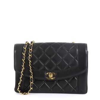Chanel Vintage Diana Flap Bag Quilted Lambskin Medium