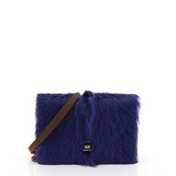 Chanel Paris-Edinburgh Wallet on Chain Goat Hair with Quilted Distressed Leather 