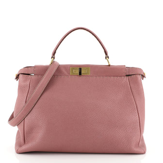 Fendi Peekaboo Bag Soft Leather Large Pink 4592215