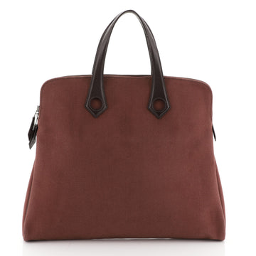 Hermes Heeboo Handbag Toile MM Red 45922161