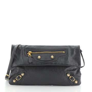 Balenciaga Envelope Clutch Classic Studs Leather Gray 45922169