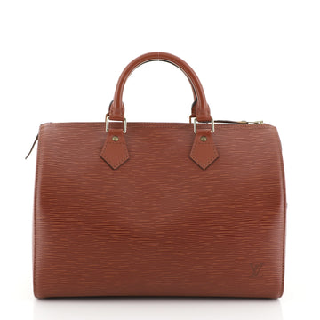 Louis Vuitton Speedy Handbag Epi Leather 30 Brown 4592217