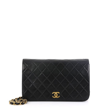 Chanel Vintage Full Flap Bag Quilted Lambskin Small